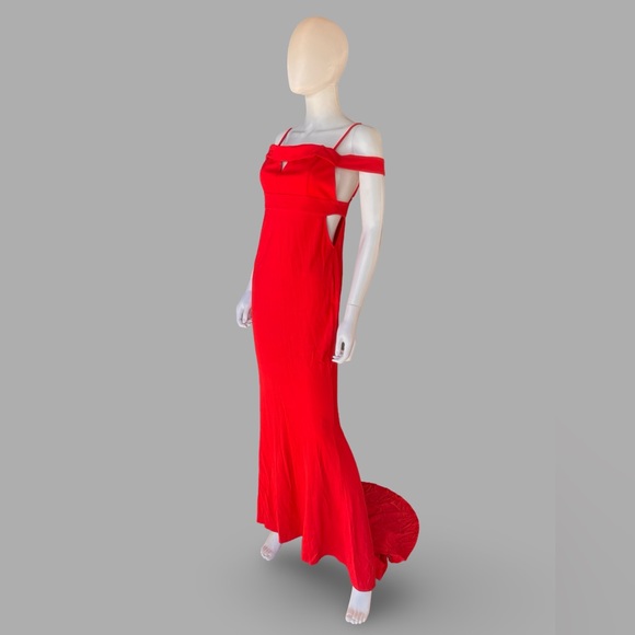 NWT Lovers and Friends Cece Gown Maxi Dress Red Rose Large - Picture 4 of 11